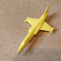 gult reklamefly jet star fighter Kalas puffar genbrug legetøj